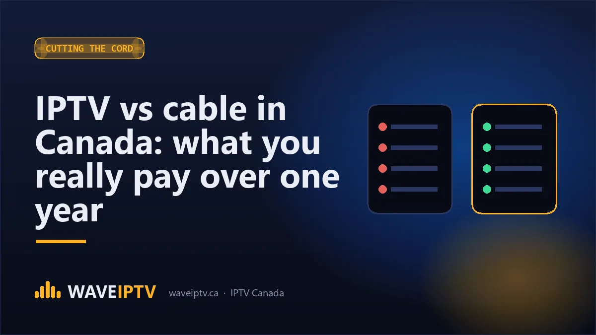 IPTV vs cable in Canada: what you really pay over one year (Wave IPTV Canada guide)